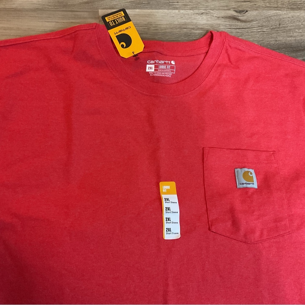 Carhartt Orange Short Sleeve Shirt Size 2XL NWT - Picture 5 of 6